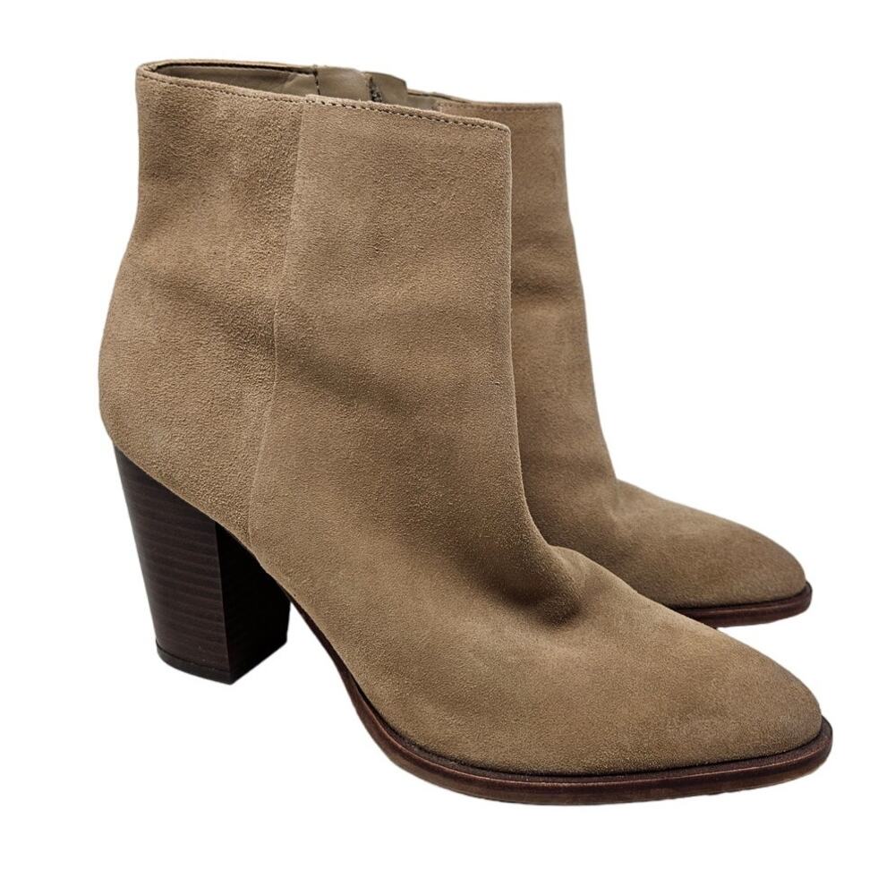 Sam Edelman 9 Blake Brown Suede Leather Ankle Boot Western Boho Rustic Zip